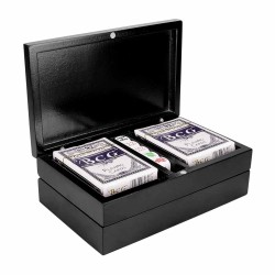 PUBLIGRAFIK DEL SURESTE: SET DE JUEGO HOFUF Incluye estuche de madera con 5 dados, 2 barajas plastificadas y dominó de 28 piezas