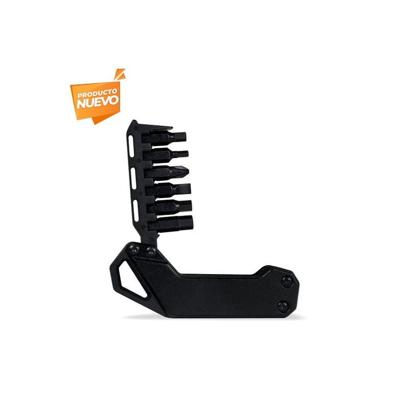 PUBLIGRAFIK DEL SURESTE: DESARMADOR ISAMBA con 6 puntas intercambiables: 1 punta de cruz, 1 punta plana y 3 puntas hexagonales. 