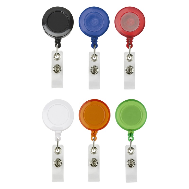 PUBLIGRAFIK DEL SURESTE: PORTAGAFETE RETRÁCTIL Cordón de 85 cm. Incluye clip porta tarjetas. CON PLACA GOTEADA EN RESINA