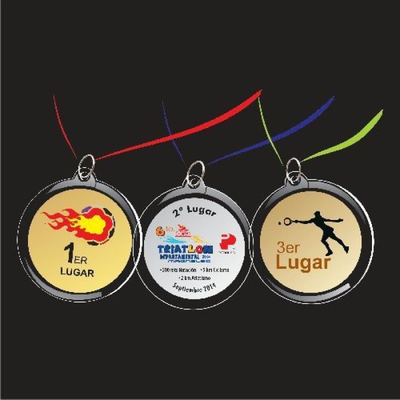 PUBLIGRAFIK DEL SURESTE: MEDALLA DE ACRILICO de 6 cms. DE DIAMETRO