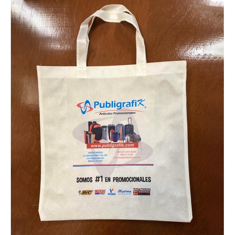 PUBLIGRAFIK DEL SURESTE: BOLSA TOULOUSE CON SUBLIMADO TAMAÑO CARTA 1 CARA (Bolsa sin fuelle.)