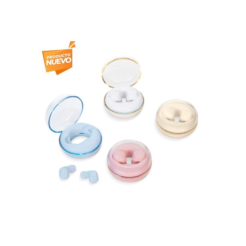 PUBLIGRAFIK DEL SURESTE: AUDÍFONOS GREDZEN con base recargable iluminada con luz LED. Controles integrados touch para llamadas, 