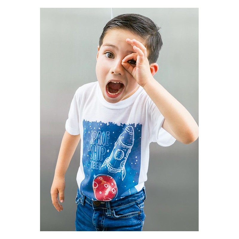 PUBLIGRAFIK DEL SURESTE: PLAYERA PARA NIÑO PLAYERYTESS CUELLO REDONDO PARA SUBLIMACION CON 1 SUBLIMADO