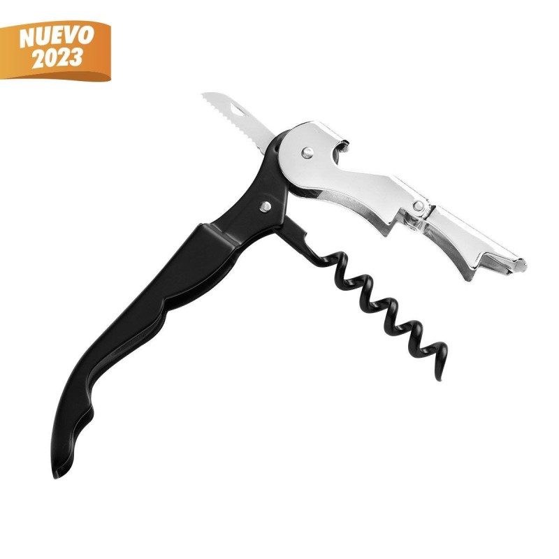 PUBLIGRAFIK DEL SURESTE: SACACORCHOS SARAP DE METAL CON DESTAPADOR Y NAVAJA (GRABADO LASSER)