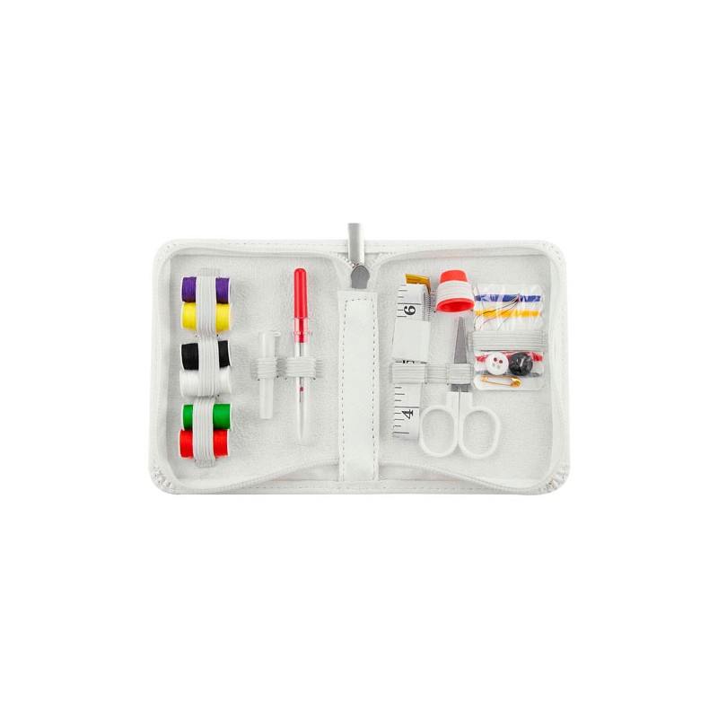 PUBLIGRAFIK DEL SURESTE: COSTURERO LEZNO INCLUYE tijeras, descosedor, 6 carretes de hilos, cinta métrica, dedal, tubo de plástic